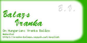 balazs vranka business card